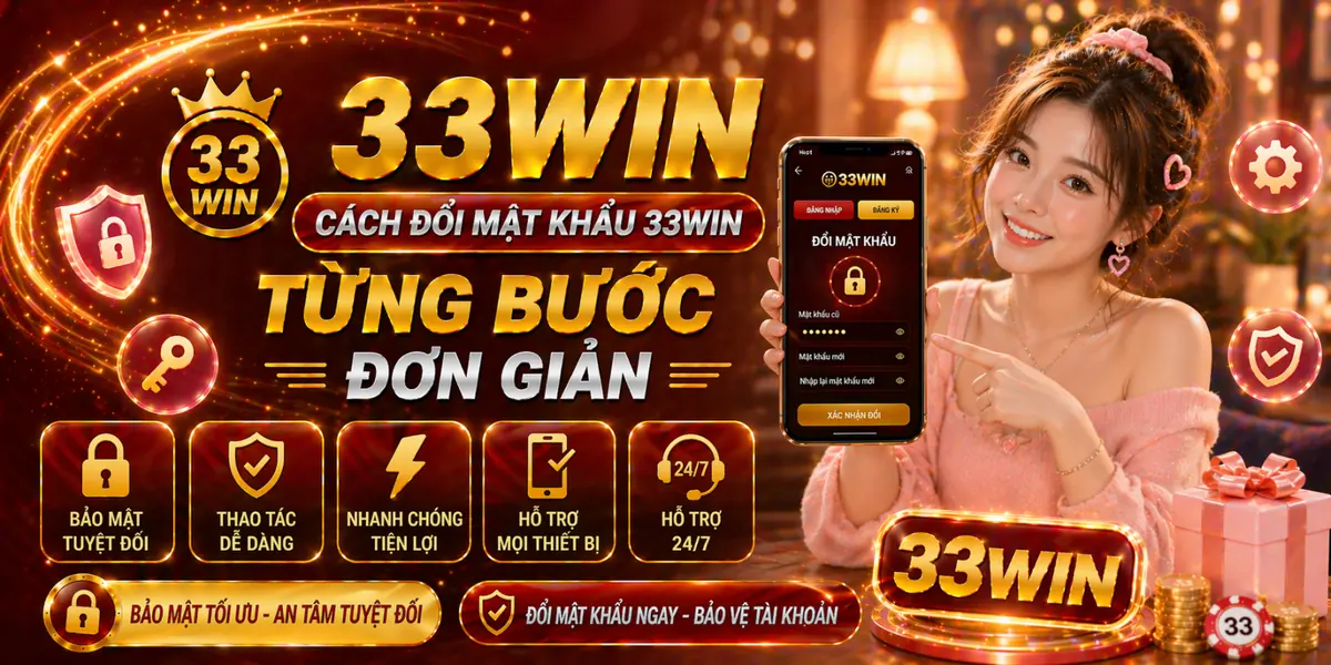 Cách đổi mật khẩu 33Win từng bước đơn giản